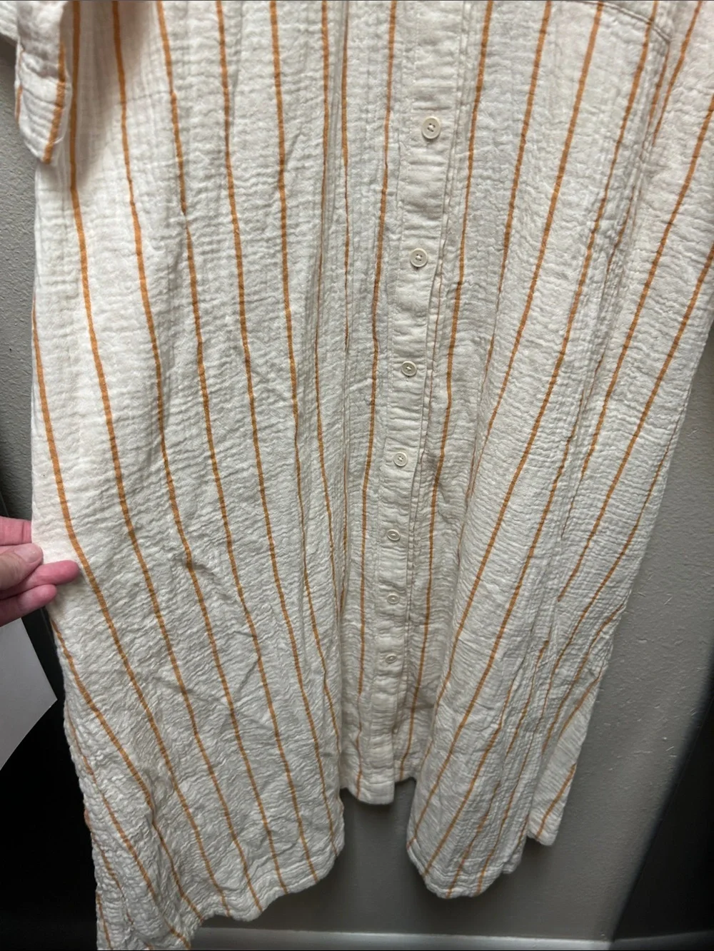 Madewell Striped Button-Front Coverup